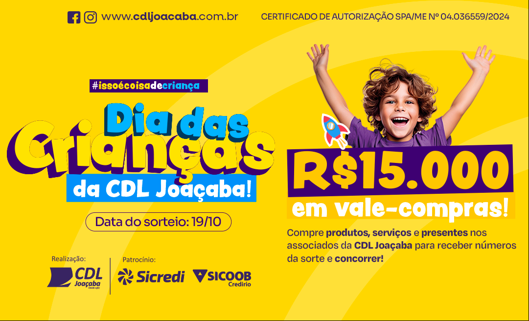 Campanha de prêmios - Dia das Crianças